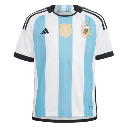 Adidas Argentina 2022 Youth 3-Star Winners Home Jersey IB3595