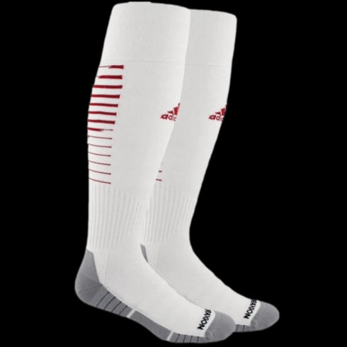Adidas Team Speed II Over the Calf Soccer Socks - White/Red 5145744