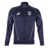 Navy blue Puma "KING" track jacket featuring the CF Monterrey soccer team crest, white piping accents, and a full-length zipper.