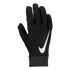 A single black Nike athletic glove with a large white swoosh logo on the back of the hand.