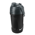 Black and grey Nike sports water bottle with a textured grip and white swoosh logo.