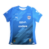 Blue C.F. Monterrey soccer jersey with diagonal line patterns, white sponsor logos for BBVA and Codere, and a gold 80th-anniversary badge.