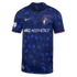 Dark blue Nike NC Courage soccer jersey featuring a light blue Venus flytrap floral pattern, a white Merz Aesthetics sponsor logo, and pink trim on the cuffs.