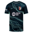 Kansas City Current dark teal soccer jersey featuring light green flowing lines, a white United Way sponsor logo, Nike swoosh, and team crest.