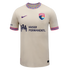 San Diego Wave FC off-white soccer jersey with a colorful patterned collar, team crest, and Kaiser Permanente sponsor logo.