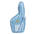 A light blue foam-finger-shaped bag by Adidas with gold logos and a white "ARGENTINA" strap, representing the Argentine national soccer team.
