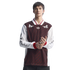 Man modeling a long-sleeved maroon and white Adidas jersey with "AFC" patterns and cherub graphics against a solid black background.