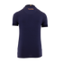 The back of a dark navy blue short-sleeved athletic shirt against a black background. At the center of the collar is a small flag of Colombia. Just below the neckline, the Spanish phrase "SOÑAR, TRASCENDER Y HACER HISTORIA" is printed in a copper-colored,