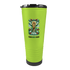 A lime green travel tumbler featuring the 2026 FIFA World Cup logo and the text "CAN MEX USA" on the front. It has a black lid and base.