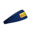 Dark blue athletic headband featuring a yellow "BELIEVE" sign graphic with "TED LASSO" printed in black below it.