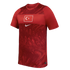Red Nike Turkey soccer jersey with a marbled pattern, featuring the Turkish flag and white swoosh on the chest.
