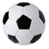 A classic black and white soccer ball with pentagonal and hexagonal panels on a white background.
