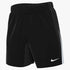 Black Nike athletic shorts with breathable white mesh side panels and a white Nike swoosh logo on the lower front.