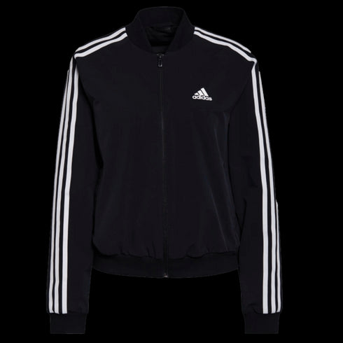 Adidas Essentials 3 Stripe Woven Womens Track Jacket - Black GS1352