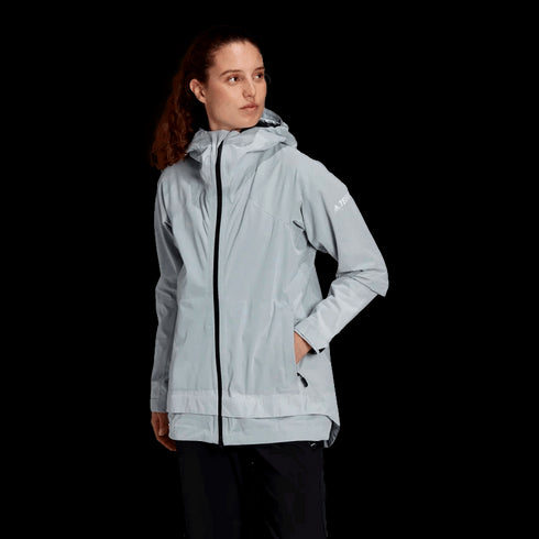 Adidas Terrex Primeknit Womens Rain Jacket - Grey GM4786