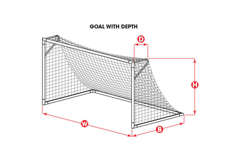 Kwik Goal Net 8FT BY 24FT BY 3FT BY 8.5FT White