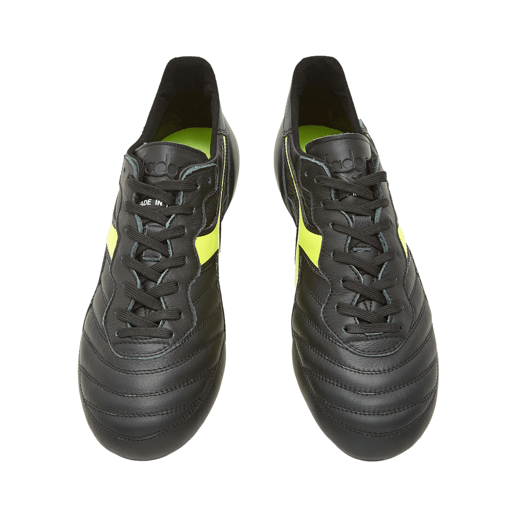 Diadora Brasil Italy OG LT Firm Ground Soccer Cleats - Black & Yellow