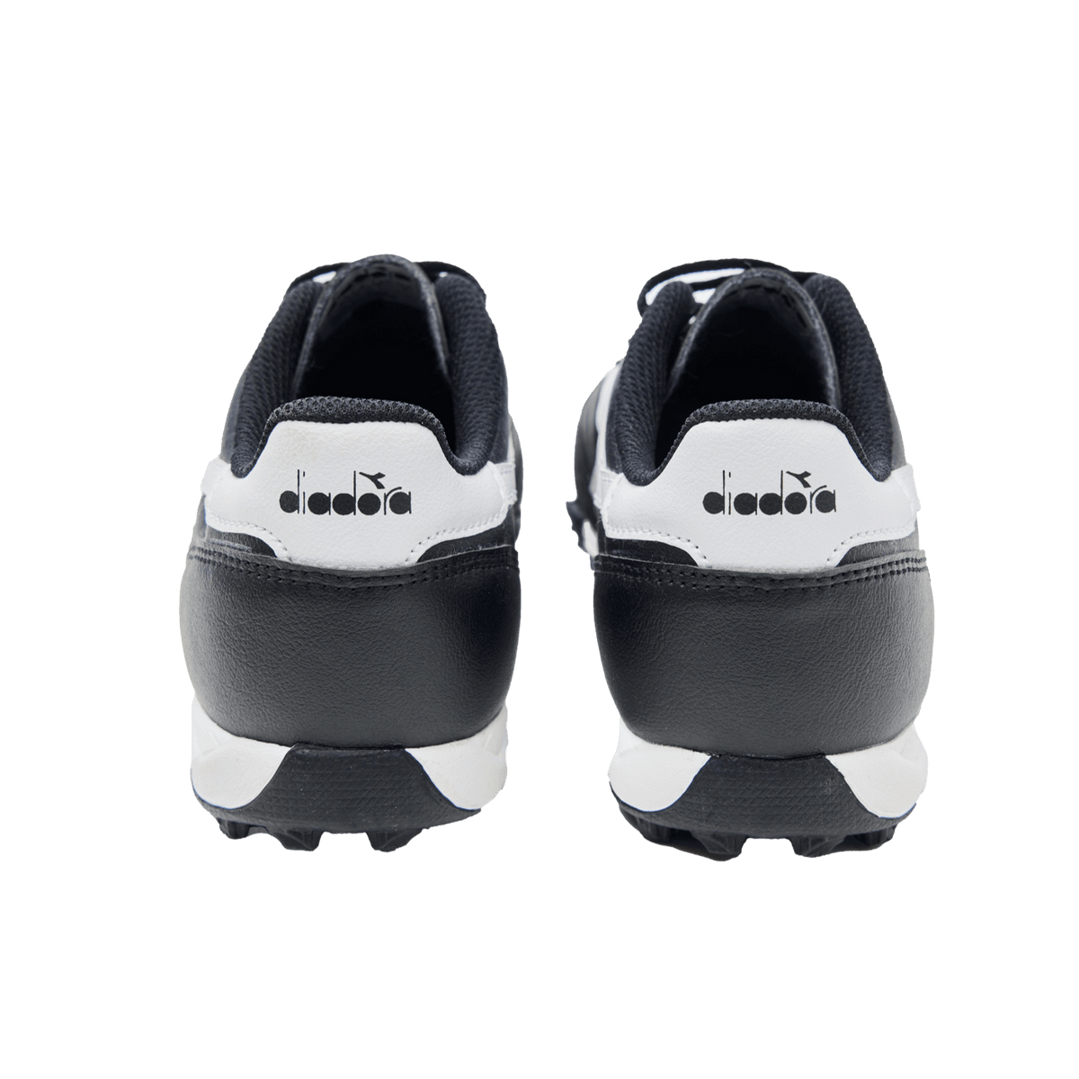 Diadora Calcetto LT Youth Turf Shoes - Black & White