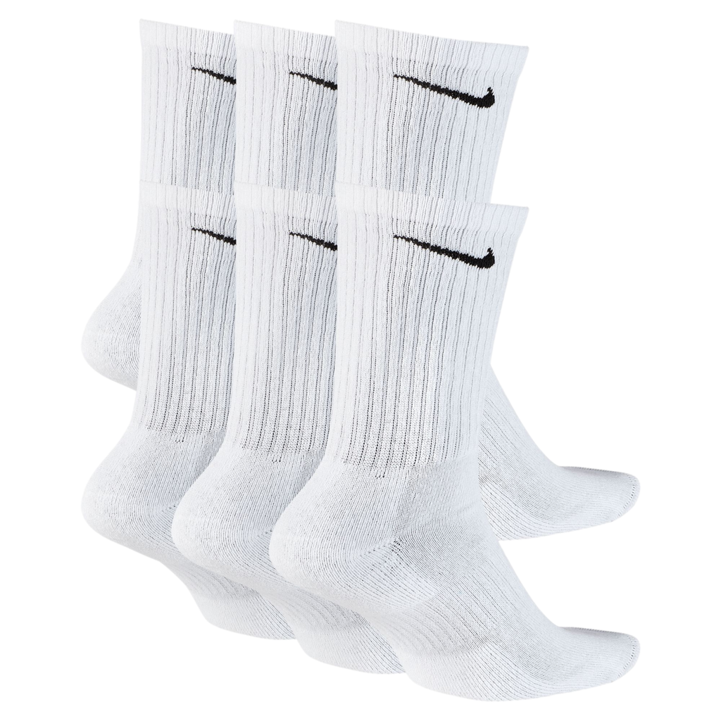 Nike Everyday Cushioned Crew Socks (6 Pack) - White