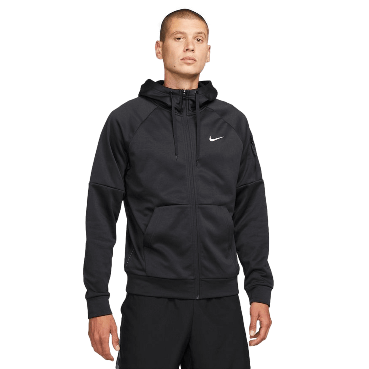 Nike Men's Therma-FIT Full Zip Fitness Hoodie - Black