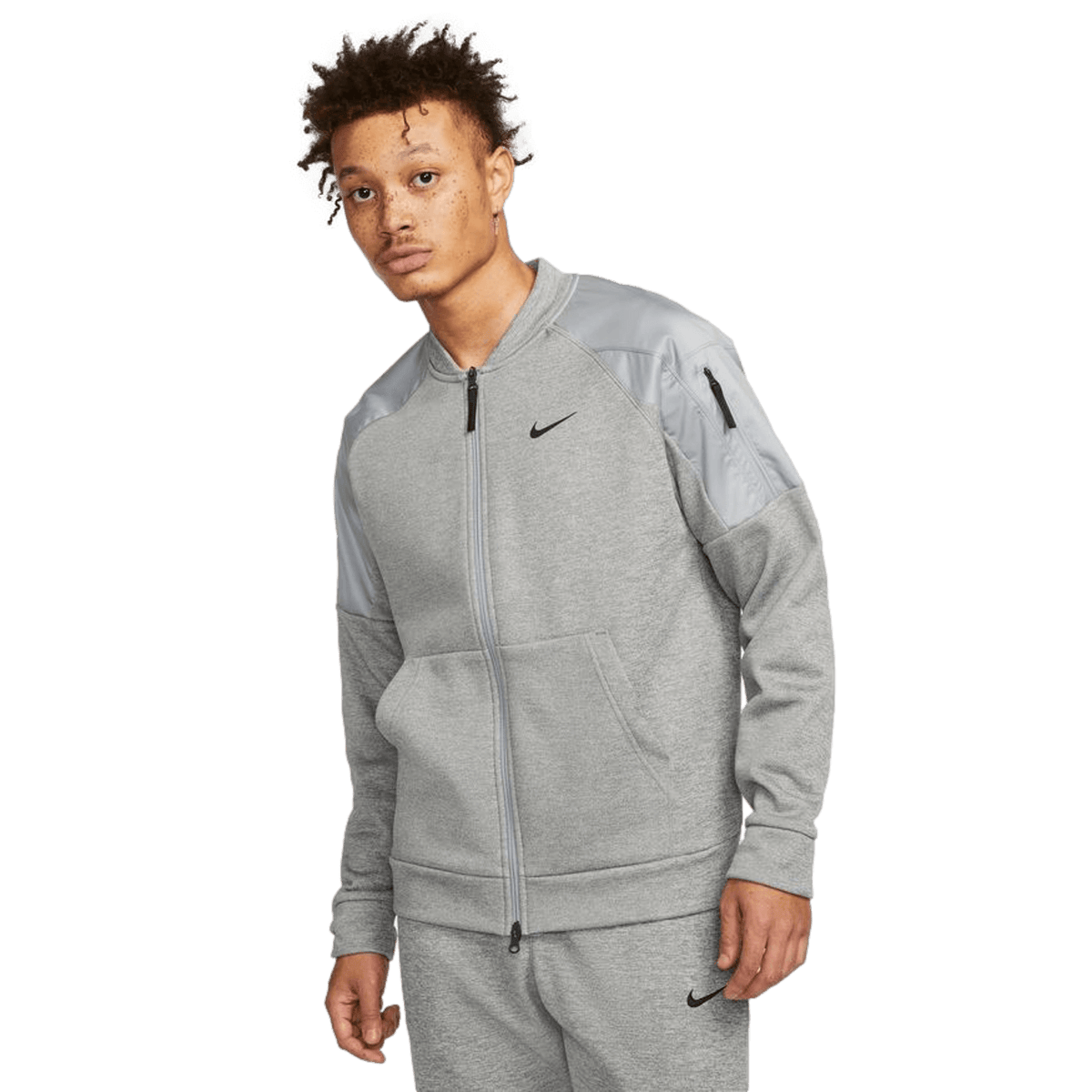 Nike Therma-FIT Training Full Zip Bomber Jacket - Grey DQ4852-063