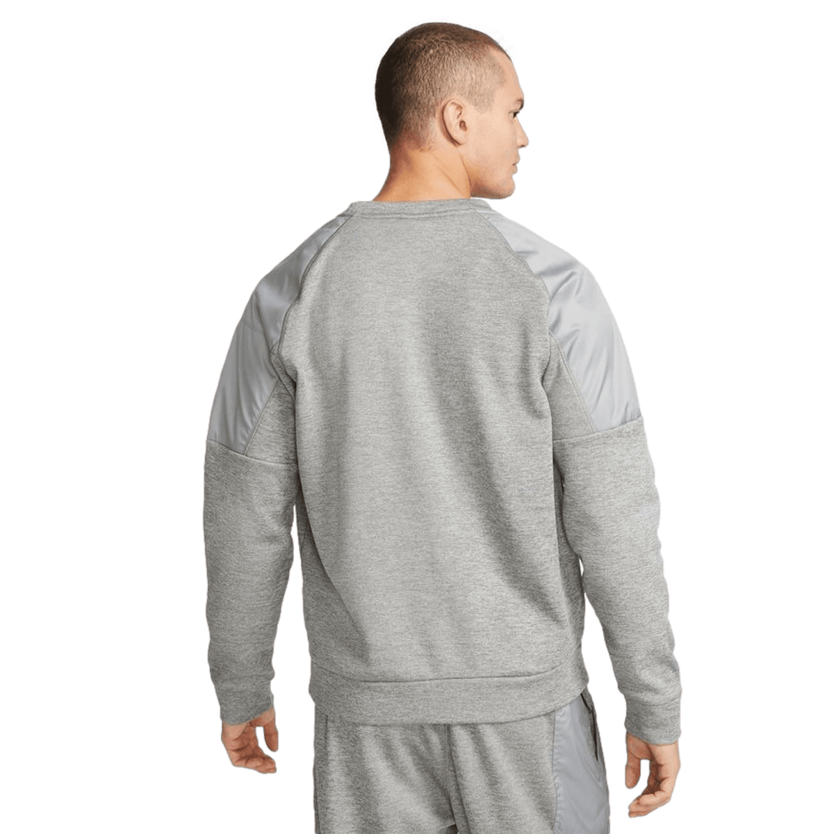 Nike Men's Therma-FIT Crew Fleece Sweatshirt - Grey
