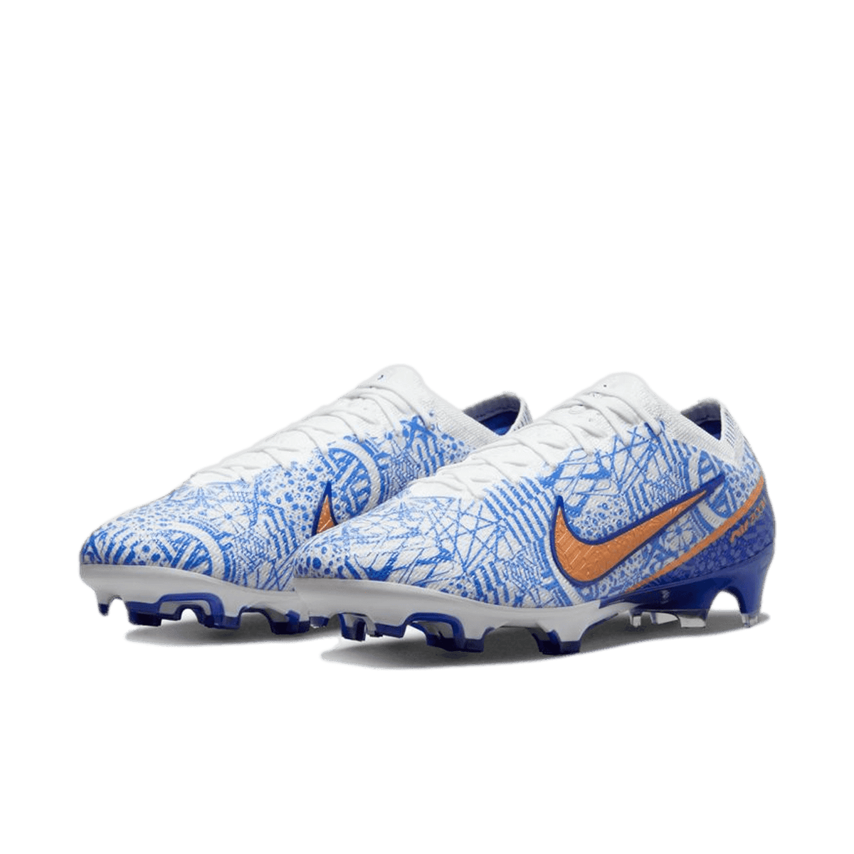 (NIKE-DQ5299-182) Botines para suelo firme Nike Zoom Mercurial Vapor 15 Elite CR7 [BLANCO/COBRE METALIZADO-CONCORD] (Lanzamiento 3/11/22)