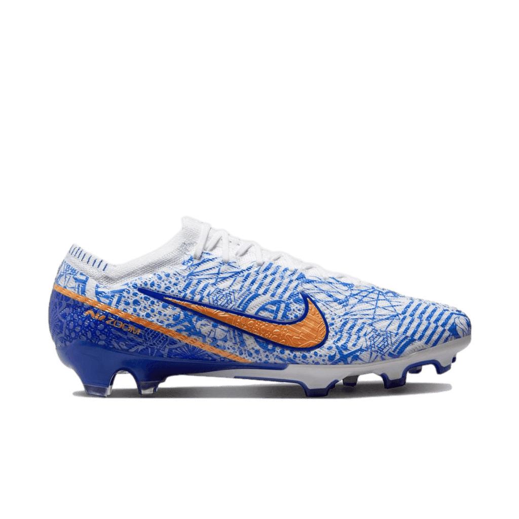 (NIKE-DQ5299-182) Botines para suelo firme Nike Zoom Mercurial Vapor 15 Elite CR7 [BLANCO/COBRE METALIZADO-CONCORD] (Lanzamiento 3/11/22)
