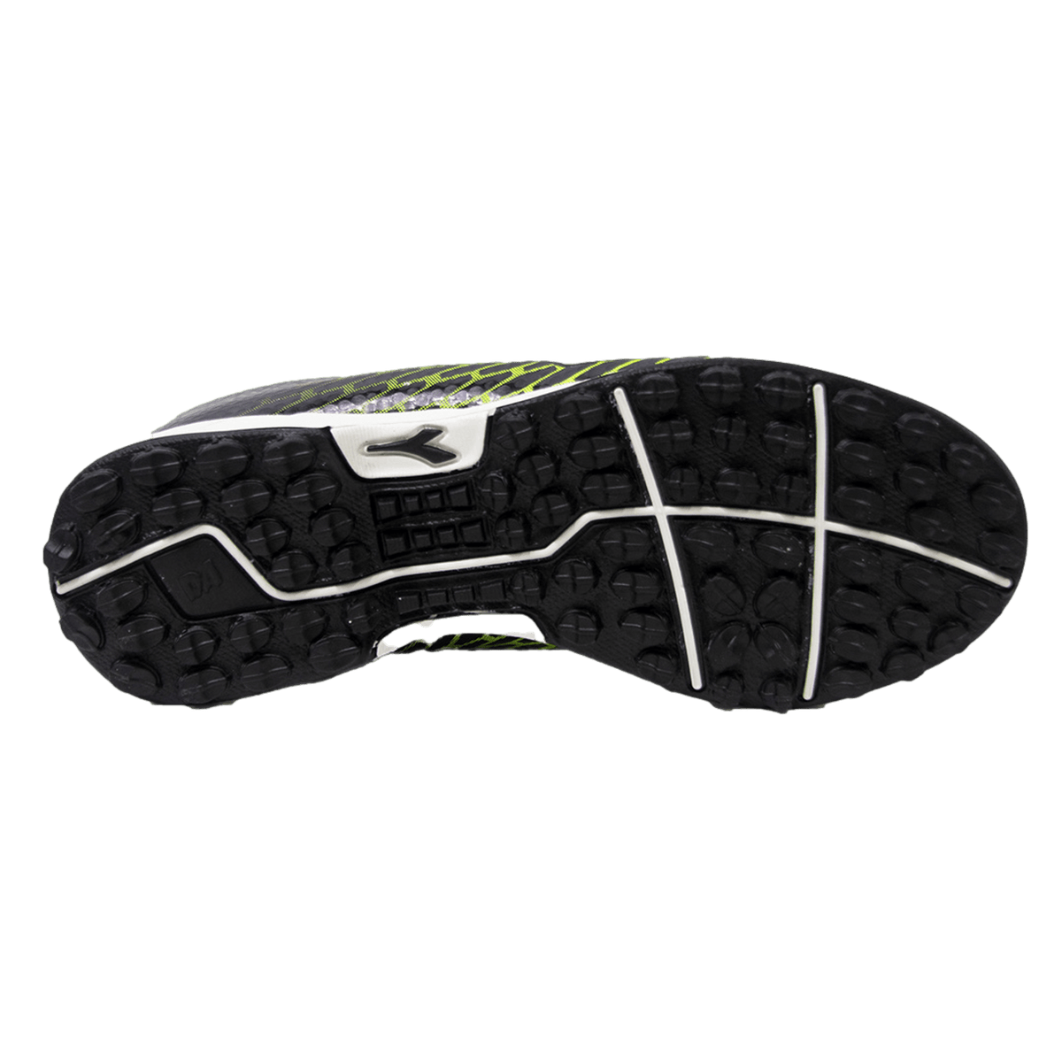 Diadora Youth Cattura Turf Soccer Shoes - Black / Yellow