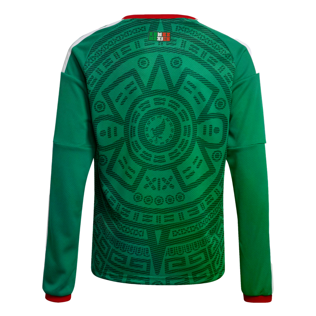 Adidas Mexico 2026 Long Sleeve Youth Home Jersey