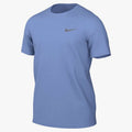 Light blue short-sleeved Nike t-shirt with a small grey swoosh logo on the chest.