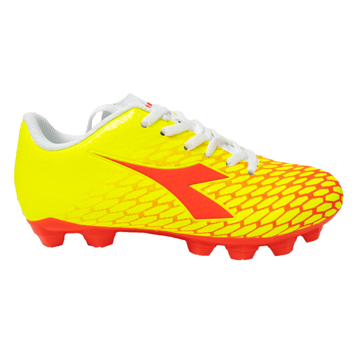 Diadora SMU Cattura LPU Youth Firm Ground Soccer Cleats - Yellow / Red