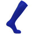 A solid royal blue, knee-high athletic sock shown against a plain white background.