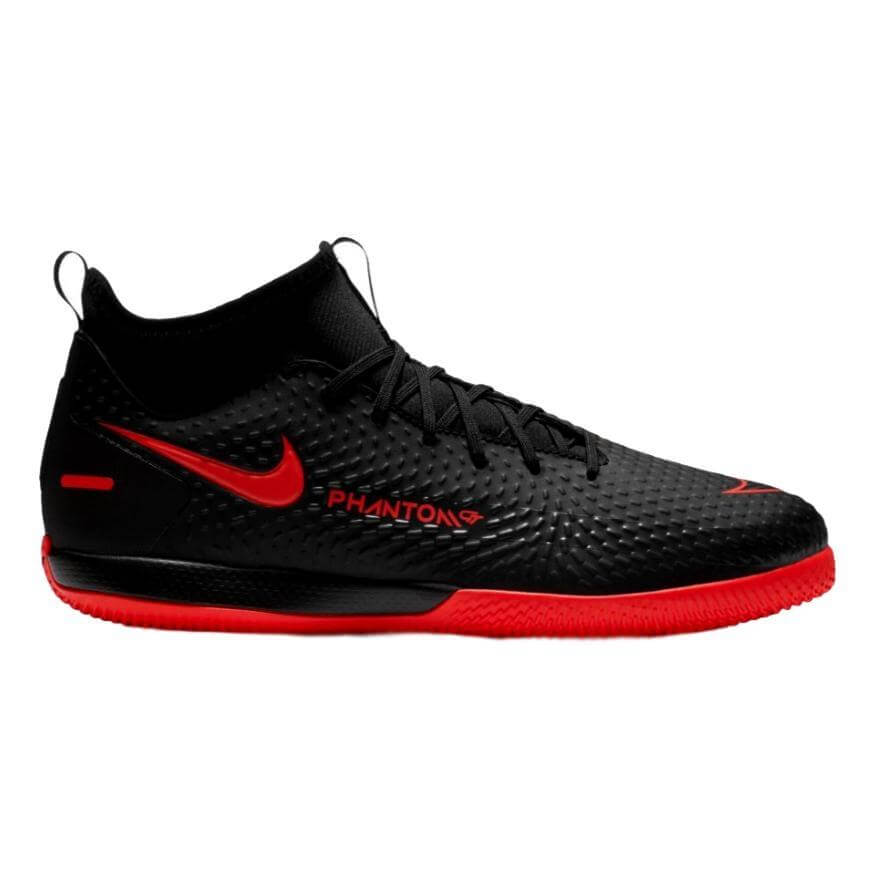 Nike Youth Phantom Gt Academy Df Indoor Soccer Shoes Black Red